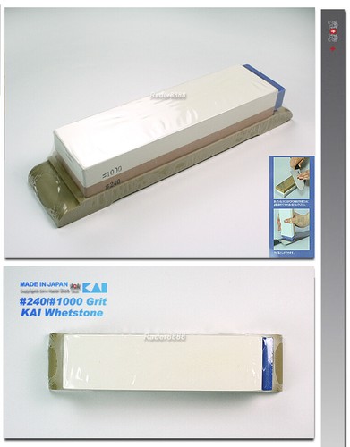 Kai Japan Sharpening Stone Combination Whetstone #240/1000 Grit Cookware - Picture 3 of 4