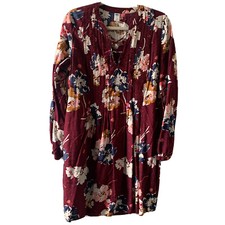 Old Navy Dress Womens Medium Multicolor Floral Print Rayon A-Line