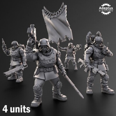Adeptus Miniatures - Sons of Iron Command Squad - Renegade and Heretic Guard
