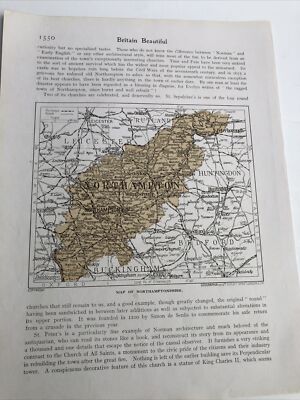 1923: Karte Northamptonshire Abington Park Northampton Norman Arch St Peter s C