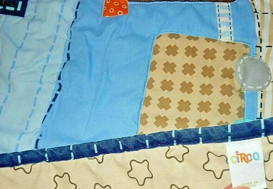 4A WOW CIRCO Transporte Tren Cohete Estrellas Cuna Edredón Edredón Manta Bebé Foto 4 de 4