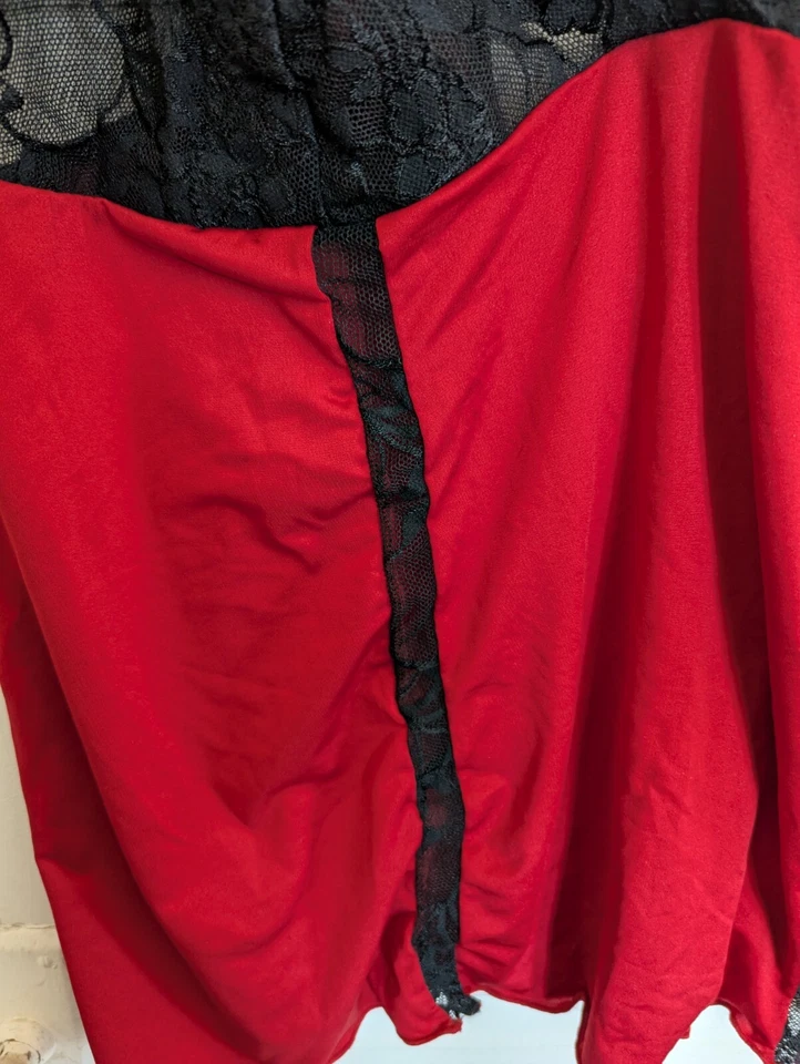 Camisa Red Cacique Plus com renda preta 18/20 (2X) - Imagem 3 de 4