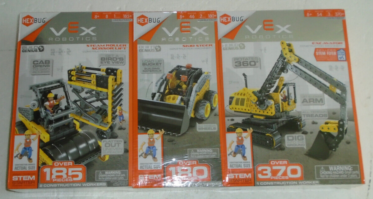 HEXBUG VEX Robotics Steam Roller Scissor Lift, Skid Steer