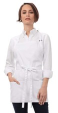 CHEF WORKS Unisex Three Pocket Apron 24"L x 28"W F10 Adult One Size - White