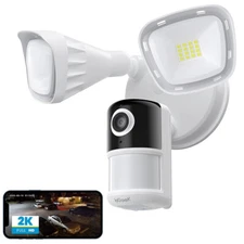 ieGeek Outdoor 2K Wired Floodlight Security Camera Home CCTV System 110dB Siren