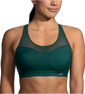 NWT Brooks FastForward Crossback Sports Bra Size S Small Forest Mint