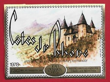 68/17 Etiquette label CÔTES DU RHÔNE 1978 mise Jean PERRIER négoc. Les Marches