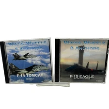 Set of 2 Wings Wheels & Anchors F-14 Tomcat F-15 Eagle F-15E Strike Eagle DVD