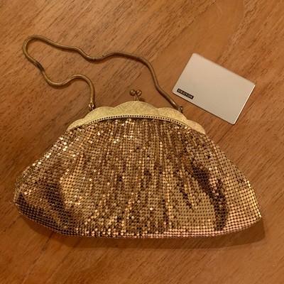 gold mesh handbag