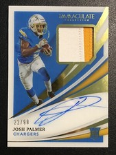 2021 Immaculate Collection Josh Palmer Jersey Autograph RC Serial #/99 🔥🔥🔥