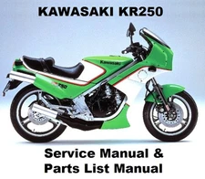 KAWASAKI KR250 Owners Workshop Service Repair Parts Manual PDF file NINJA KR 250