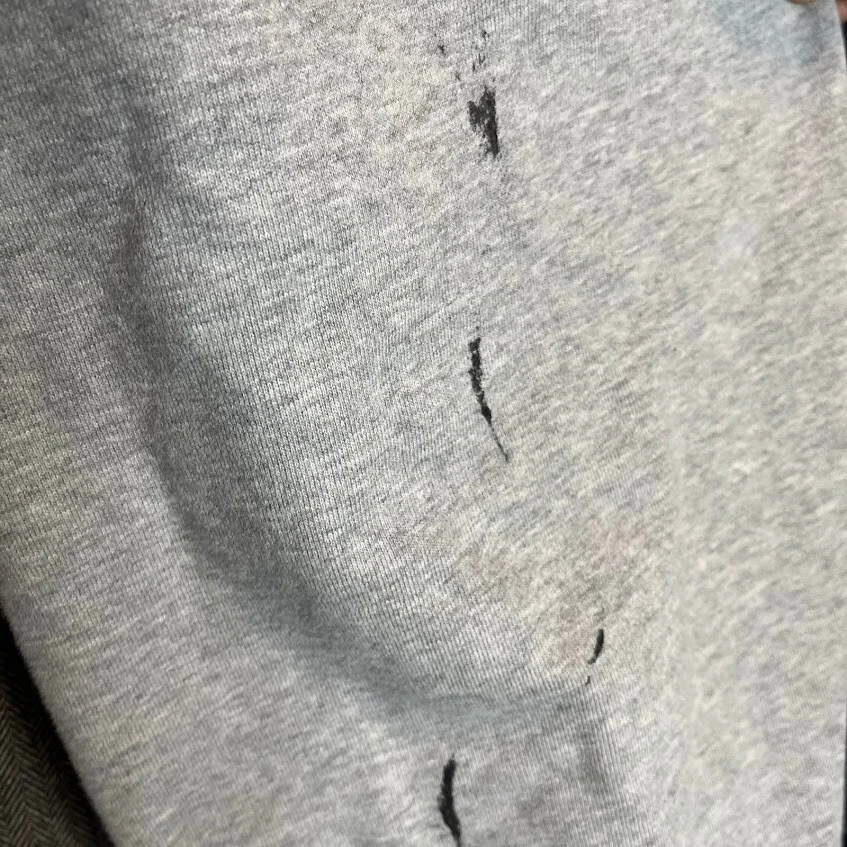 OFF WHITE Brandy Melville Felpa con Cappuccio Bicolore OS Grigio Panna Pullover Oversize Pile