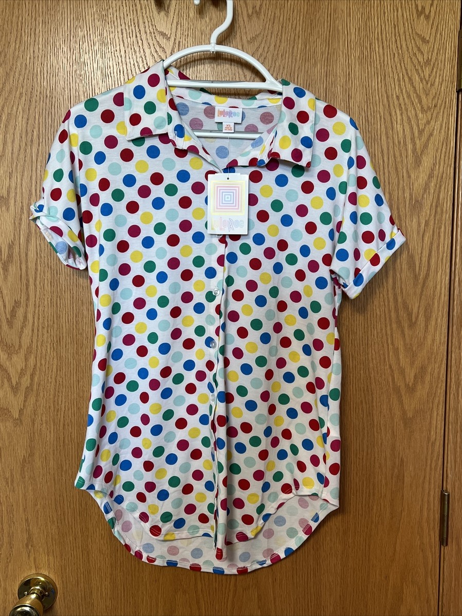 【RonRon】 POLKA DOT SHORT SLEEVE SHIRT UO Polka Dot Rayon Short Sleeve Button-Down Shirt | Urban