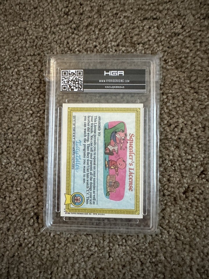 1985 Topps Garbage Pail Kids GPK Stickers 4b Electric Bill HGA 9 MINT