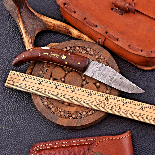Everyday Carry Custom Made Hand Forged Damascus Steel Folding Pocket Knife 2721 - Picture 5 of 6