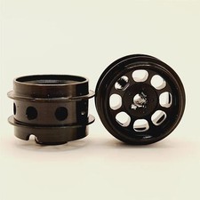 Staffs Slot Cars Classic Alloy Wheels Blk Air Rim Deep Dish 15.8 x 10mm x 2 S169