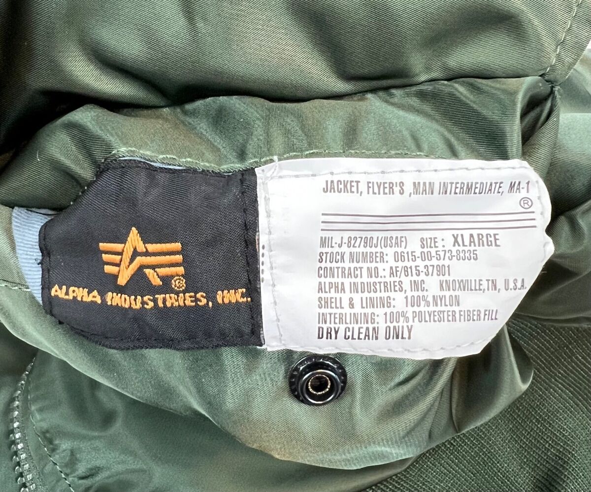 Alpha Industries USAF MA-1 Intermediate Flyers Bomber Jacket Alpha Industries USAF MA-1 Intermediate Flyers Bomber Jacket