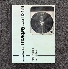 Owners Instruction Manual Fits 1957-1965 Thorens Stereo Turntable TD-124