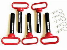 5 GOLIATH INDUSTRIAL RED HANDLE 1" X 5" TRACTOR HITCH PINS WAGON TRAILER RHP10S
