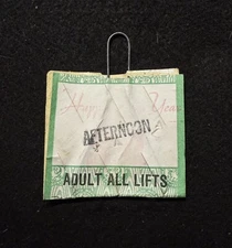 MAMMOTH MOUNTAIN 1980’s Ski Lift Ticket CALIFORNIA Resort Travel Souvenir