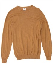 Zara Mens Boat Neck Jumper Sweater Medium Beige Viscose XP04