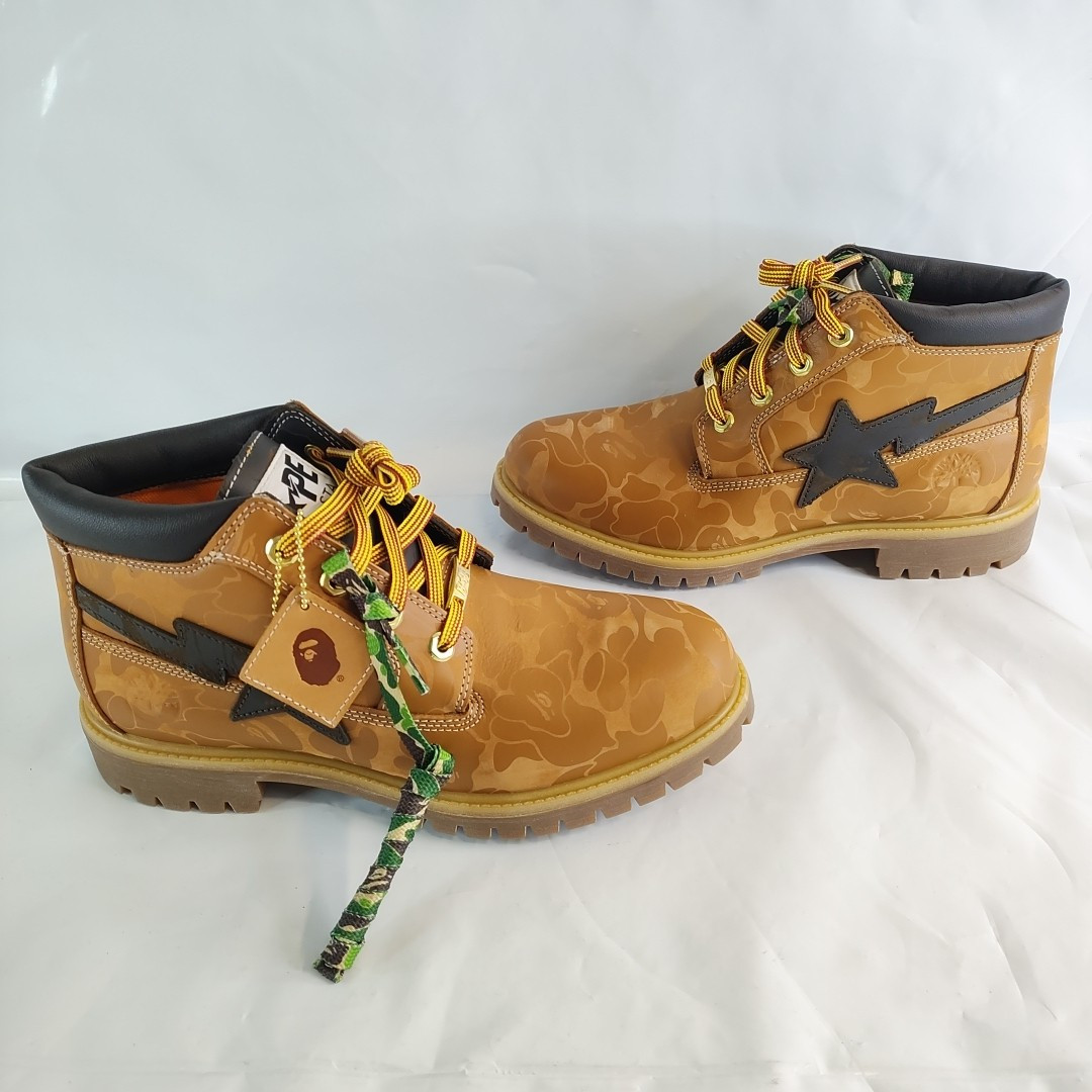 Timberland BAPE STARS ワークブーツ 44/28cm Timberland Chukka Boot Bape Wheat Men's - 1H23-191-904