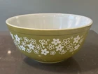 Vintage Pyrex Green Spring Blossom/Crazy Daisy #403 2 1/2 Quart Mixing Bowl