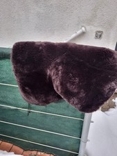 Lammfell Sattelauflage, neu, dunkelbraun