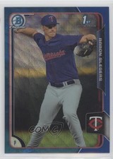 2015 Bowman Chrome Prospects Blue Wave Refractor Aaron Slegers #BCP105 i5q