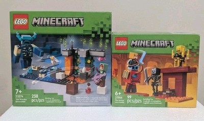 LEGO Minecraft Set Lot of 2 - 21266 The Lava Battle & 21274 The Warden Encounter