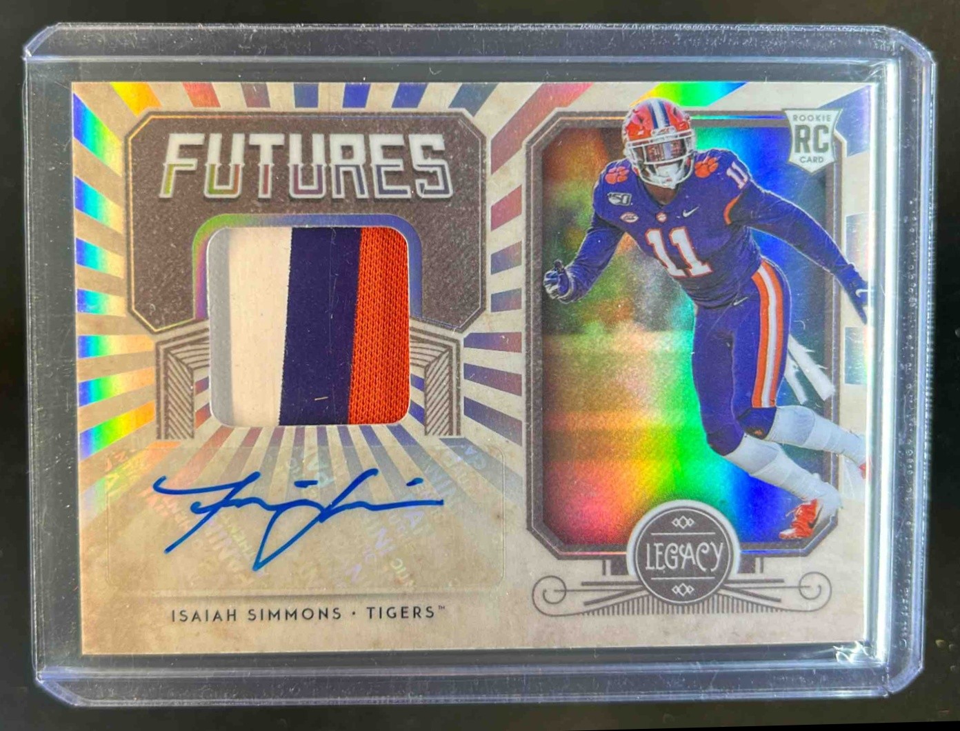 Isaiah Simmons Panini Legacy Futures Patch Autographs #FPIS Base