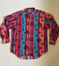 Vintage Wrangler Western Wear Southwest Aztec Navajo Button Down Shirt 16-16.5