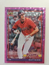 2026 Topps Matt Olson Pink Crackle Refractor