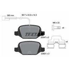 Satz Bremsbeläge Bremsklötze hinten für Abarth 500-595-695 24266923