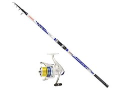 COMBO SURFCASTING TRABUCCO AVALON SURF CANNA + MULINELLO 6500 + MONOFILO PESCA