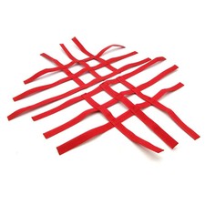 Raptor YFM 700 XRW R1 Nerf Bar Net Red 3x3 Webbing Straps Custom For Yamah