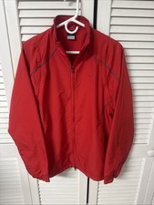 Nike Men s Jacket XL Red Full Zip Long Sleeve Windbreaker Dri Fit .