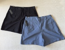 BRAND NEW - Lot of 2 - Banana Republic Ladies Pleated Front Shorts - Size 14