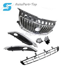 6pcs Front Bumper Upperlower Grille W Fog Lamp Set Fits 2014-2017 Buick Regal