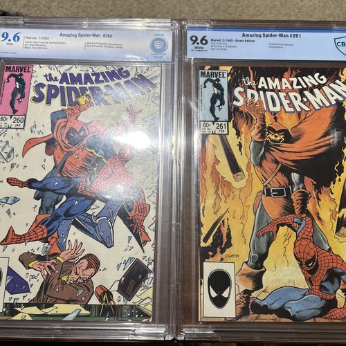 Amazing Spider-Man #260 #261 CBCS 9.6 NM+ White Pages Hobgoblin 🔥🔥