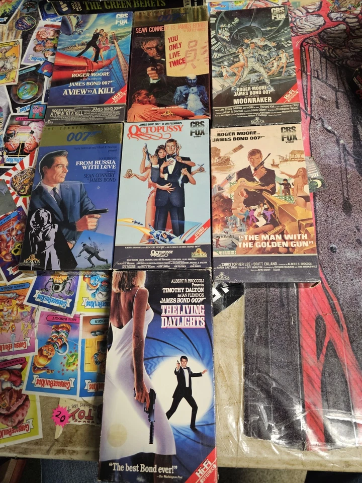 James Bond 007 Vhs Lot CBS Fox Mgm Great Condition Tested Working 7 Tapes - Image 2 of 4