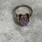 Beautiful Vintage Mexico Opal 925 Silver Ring Size 10 sterling