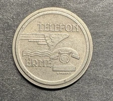 Attractive Hungarian telephone token Telefon Erme Magyar Posta Hungary Horn