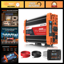 2000W Pure Sine Wave Inverter 12V DC to 120V AC for Solar RV Truck Outdoor, USB