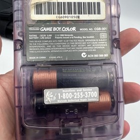 Nintendo Game Boy Color Handheld  - Atomic Purple GameBoy System CGB-001 - Case