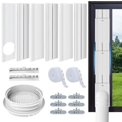 Portable Air Conditioner Vent Kit for Sliding Door - 4-in-1 Coupler, Adjustable