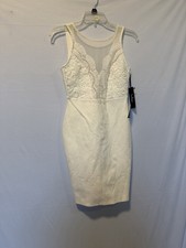 Lulus Coquina White Lace Bodycon Dress Women Small Bachelorette Bridal Wedding