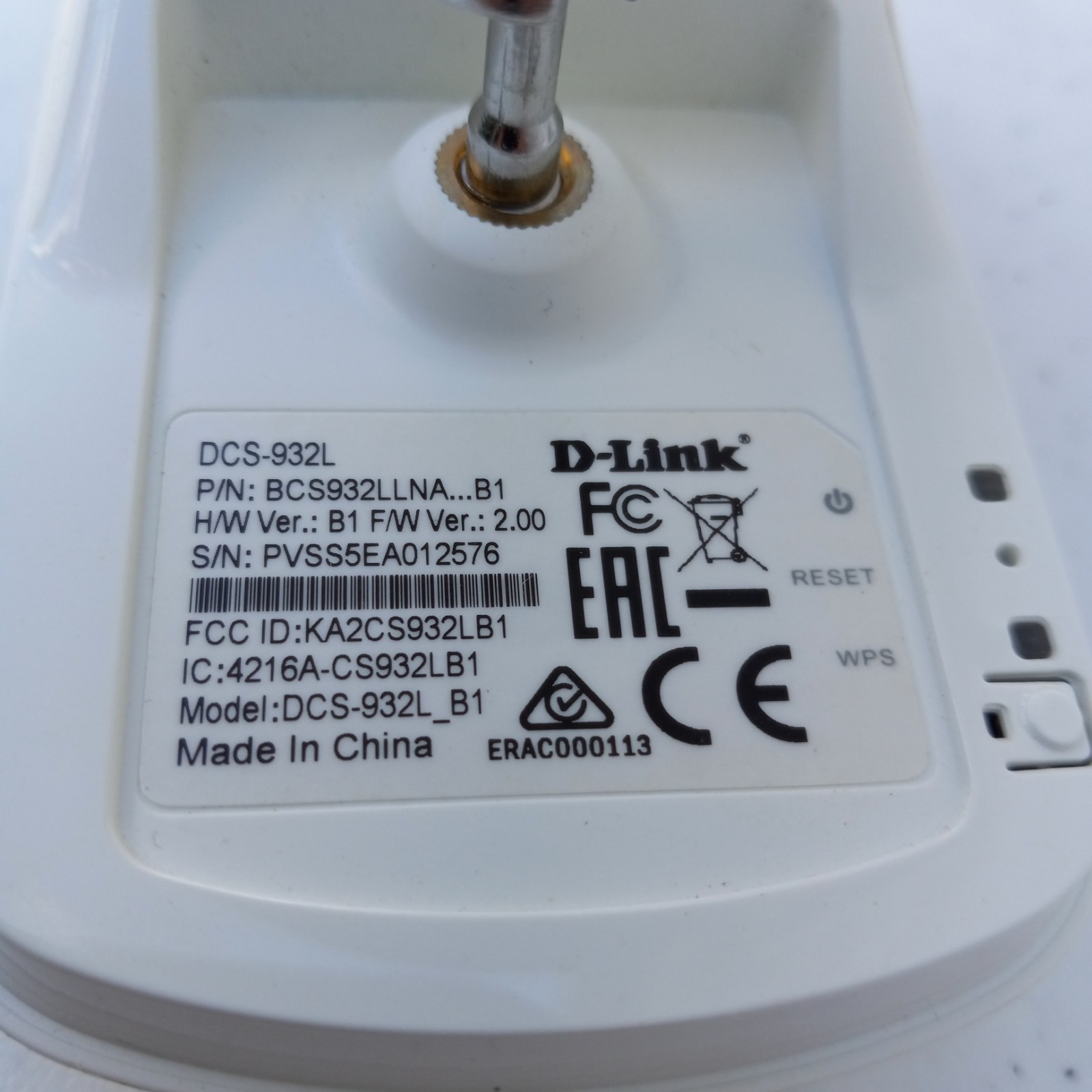 Dlink DCS-932L Day/Night Network Camera White H/W B1 F/W 2.0 w/ Power Supply