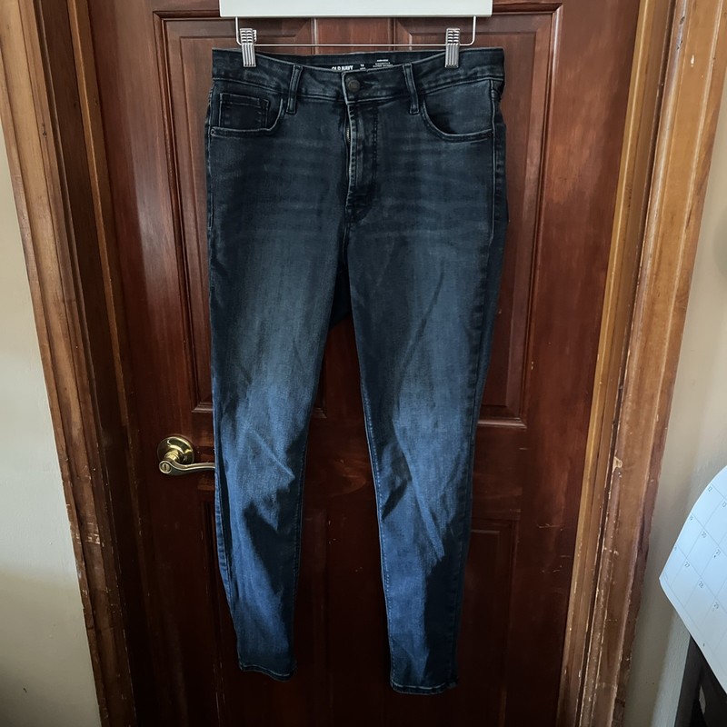 old navy jeans  12 tall high rise rock star super skinny