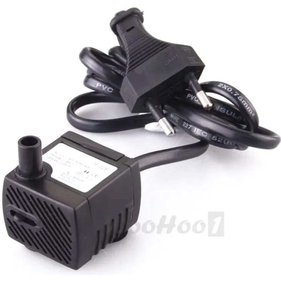 Pompe Submersible Aquarium Fontaine Poisson 220L/H 4W Noir 220V/240V - Photo 3/3